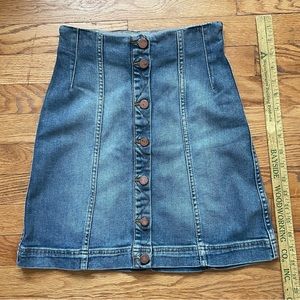 NWT - A-line denim mini by H&M, sz 00